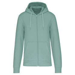 Sweat-shirt full zip &agrave; capuche K4030 SAGE