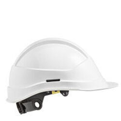 CASQUE KARA BLANC A&Eacute;R&Eacute;, VISI&Egrave;RE LONGUE, COIFFE TEXTILE, SERRE-NUQUE CR&Eacute;MAILL&Egrave;RE, GARNITURE 32CM