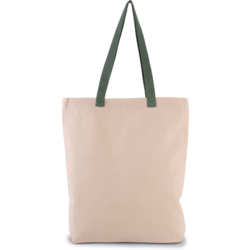 SAC SHOPPING &Agrave; SOUFFLET AVEC POIGN&Eacute;ES CONTRAST&Eacute;ES