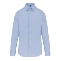 CHEMISE COTON / &Eacute;LASTHANNE MANCHES LONGUES HOMME