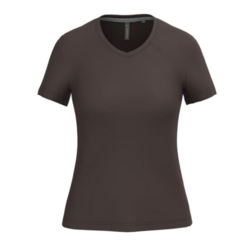 T-SHIRT COL V MANCHES COURTES FEMME