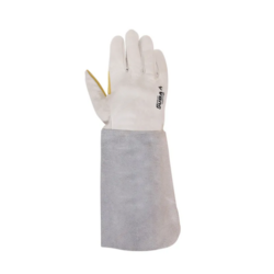 G. TOUT CUIR, CHEVREAU COULEUR BLANC/ BLEU AVEC MA