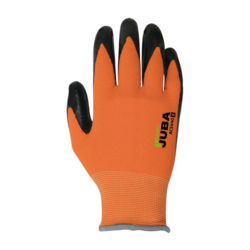 G. NYLON� ORANGE, PAUME ENDUITE DE NITRILE NOIR.