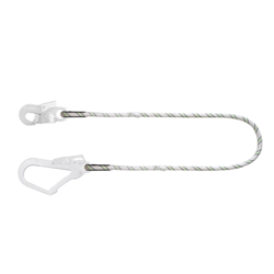 LONGE EN CORDE TRESS&Eacute;E 1,50 M AVEC MOUSQUETONS FA 50 202 17 ET FA 50 207 55